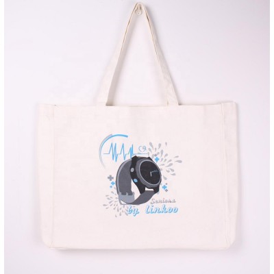 Ready To Ship Durable Printed Cotton Shopping Bag  Foldable  Canvas Cotton  Tote Shopper Shopping Bags