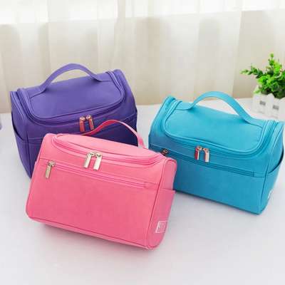 Durable Polyester Functional Hanging Fashion Zippered Portable Large Travel Toiletry Bag