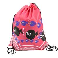 Promotional 210D Polyester Drawstring Backpack Bag for Girls