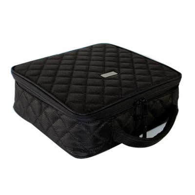 Classic Black Diamond-Type Lattice Toiletry Bag Square Portable Makeup Kit Box